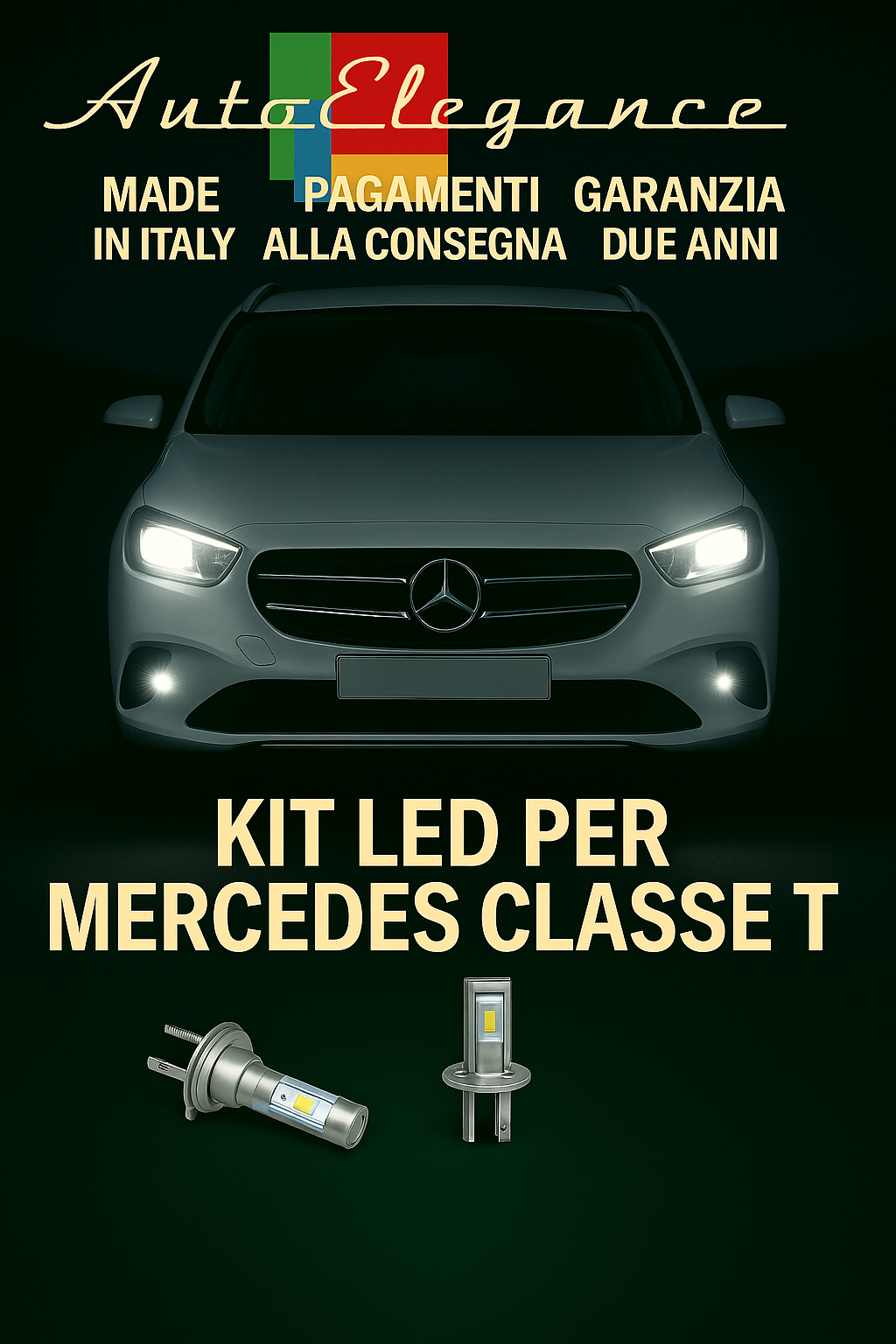 Kit Led H7 6000K Abatibles Para Mercedes Clase T | Blanco Canbus