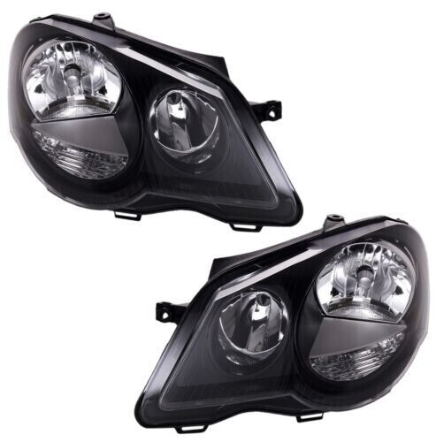 Set Faros para VW Polo 9N3 05-09 Gti Negro Motor Regulaci&oacute;n Alcance Izquierdo