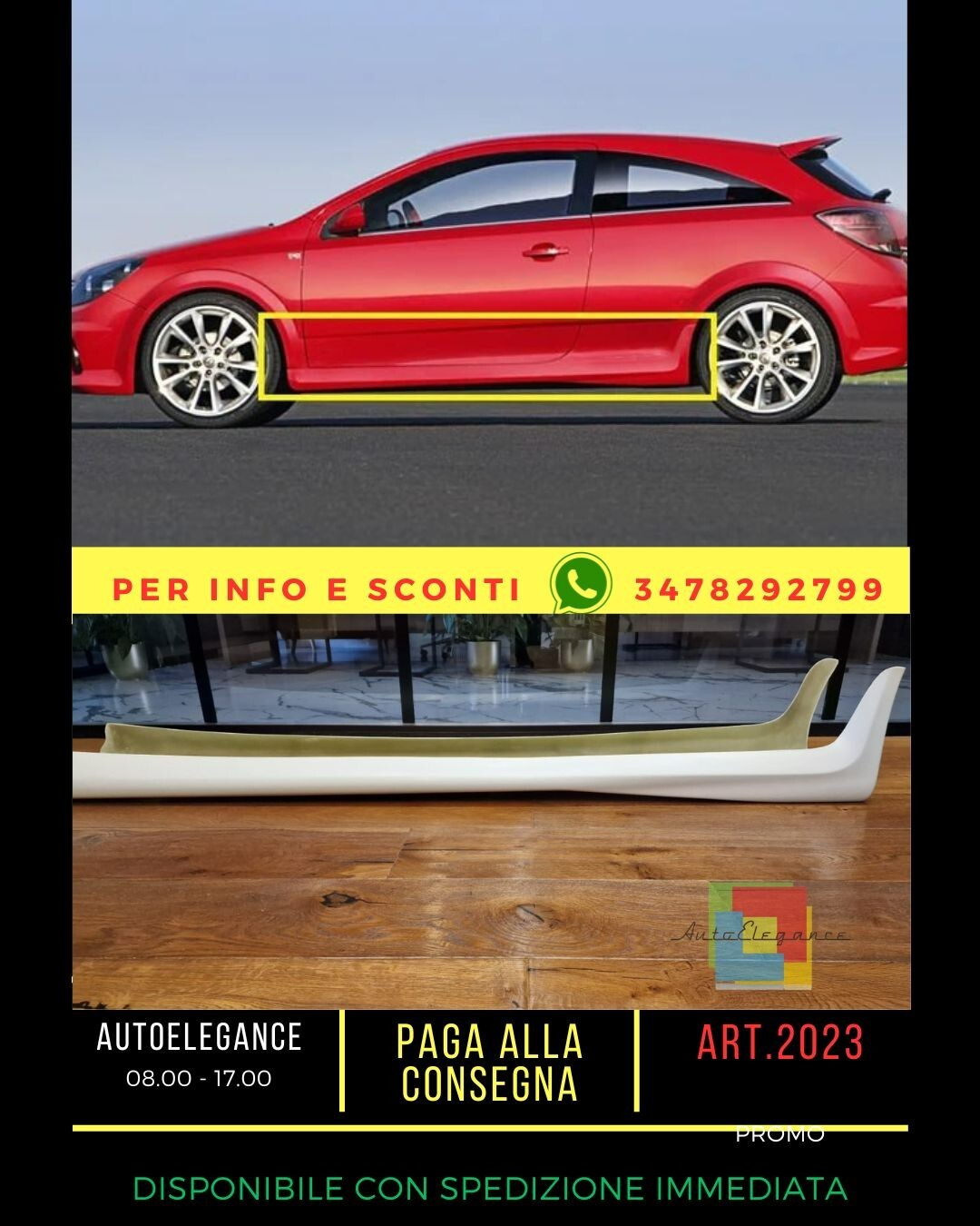 Schweller F&uuml;r Opel Astra H 2005-2009 3 T&uuml;rer Look OPC Rau