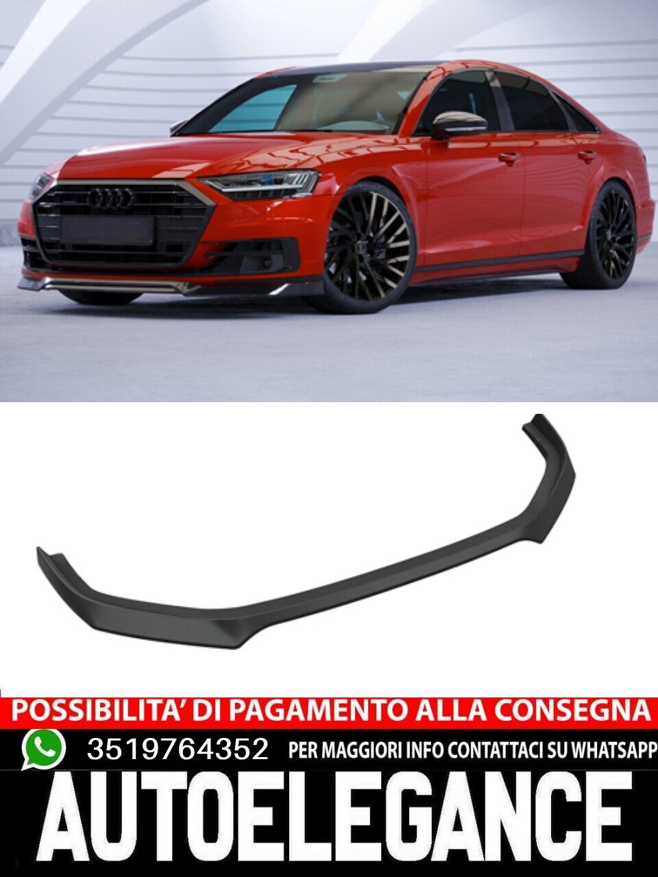 Cup-Spoilerlippe mit ABE f&uuml;r Audi A8 (D5)