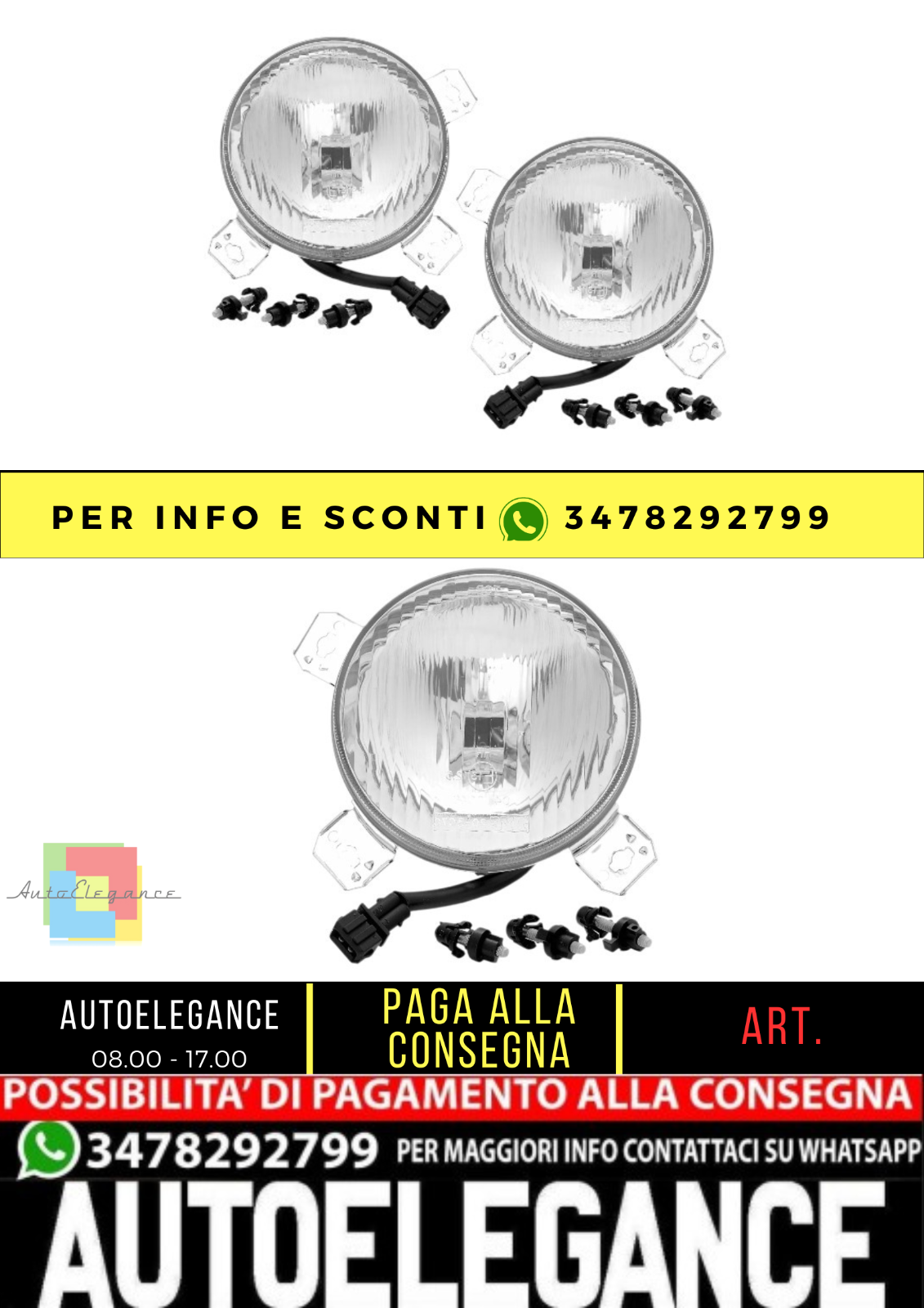 🔥Set fari per VW Golf 2 19E faro H3 abbagliante aggiuntivo🔥