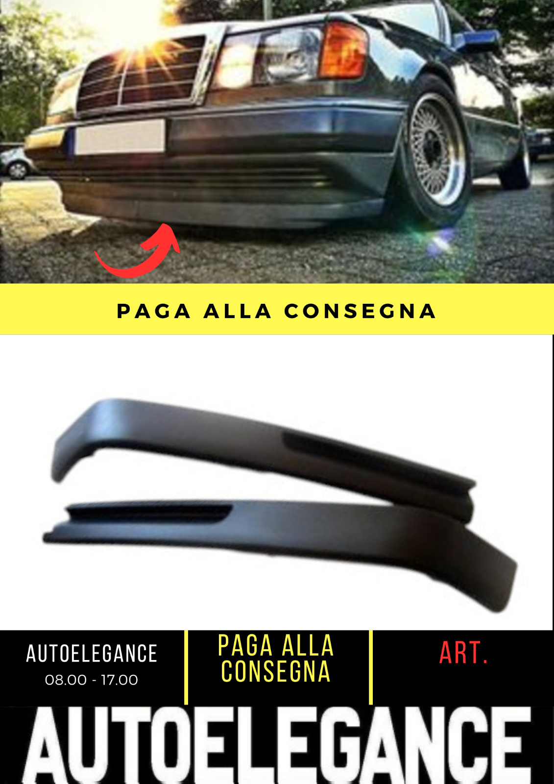 SPLITTER ANTERIORE ADATTO PER MERCEDES W201