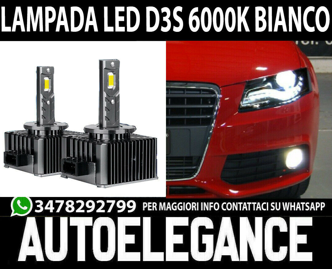Paire Lampes D3S LED 6000K Blanc Pour Audi A4 B8 12000LM Canbus