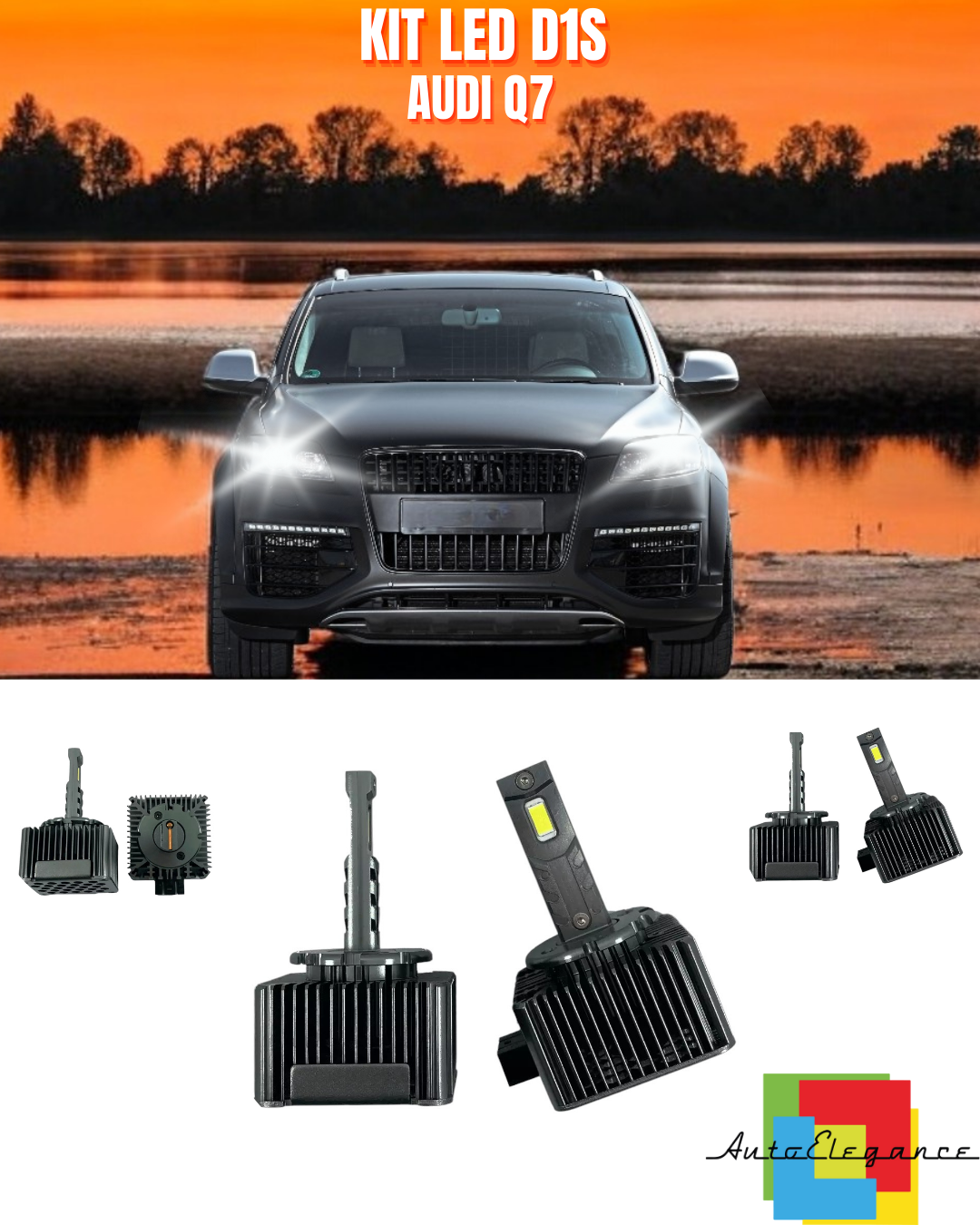 ⭐LAMPADE D1S LED 6000K DA XENON A LED MATRIX ADATTO PER AUDI Q7 ⭐