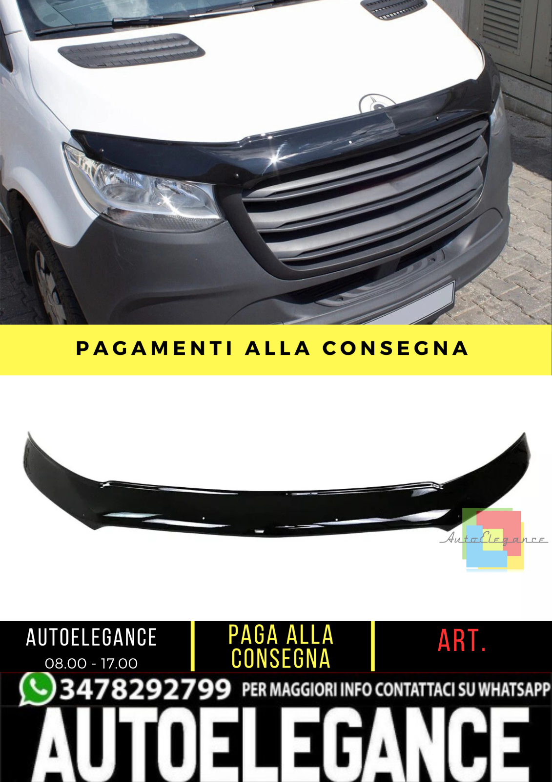Protezione cofano adatto per MERCEDES Sprinter W907 dal 2018