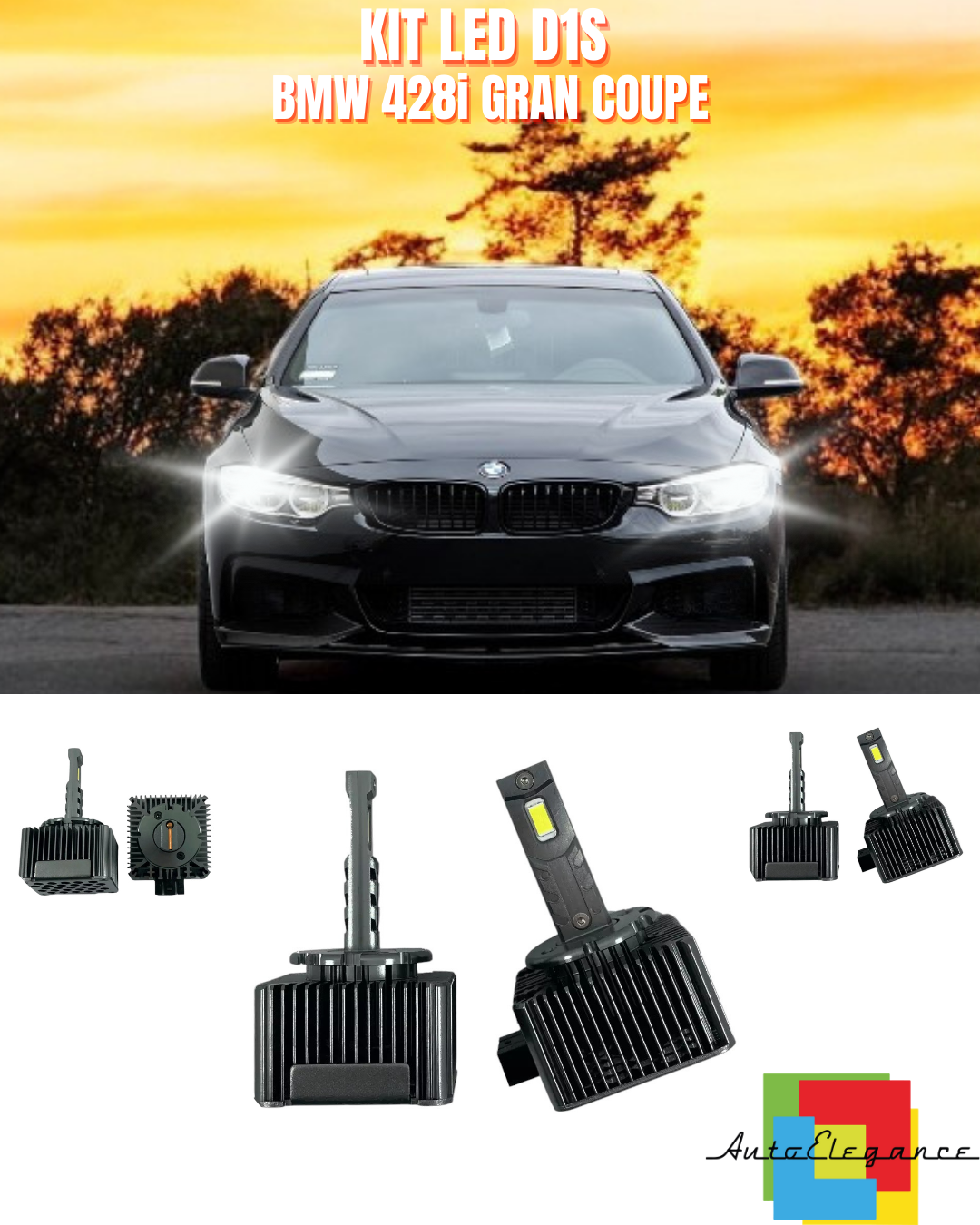 ⭐LAMPADE D1S LED 6000K DA XENON A LED MATRIX ADATTO PER BMW 428i GRAN COUPE ⭐