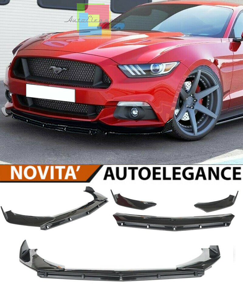 FORD MUSTANG Frontsto&szlig;stangen-Splitter Schwarz Gl&auml;nzend RS-Look - 3P -