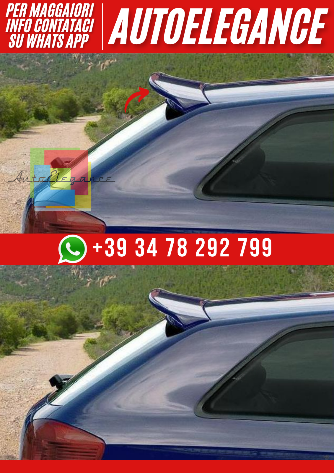 ??Spoiler Tetto Posteriore Audi A3 8P 3 Porte 2003&ndash;2012  Ver.3??
