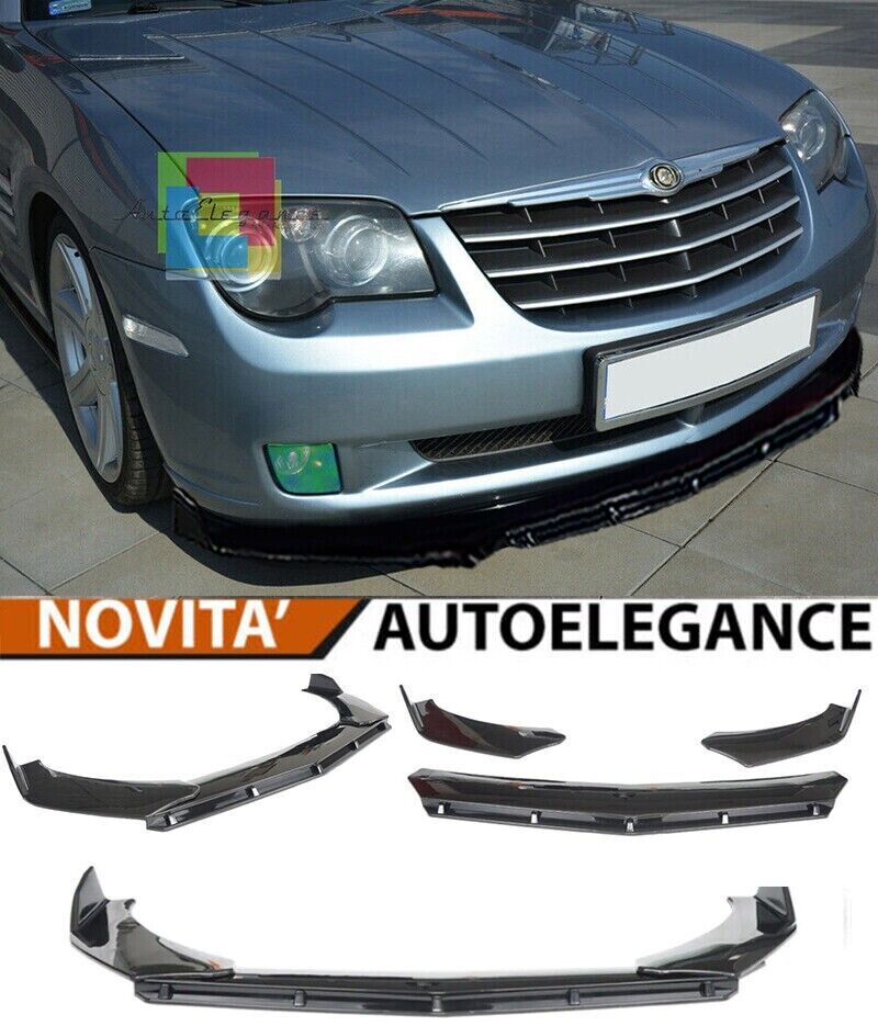 LAME DE PARE-CHOCS AVANT CHRYSLER CROSSFIRE LOOK NOIR BRILLANT RS - 3P -