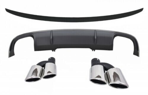 Diffuseur pour Audi A4 B9 8W Berline Avant 16-18 Vidange Spoiler Arri&egrave;re Look