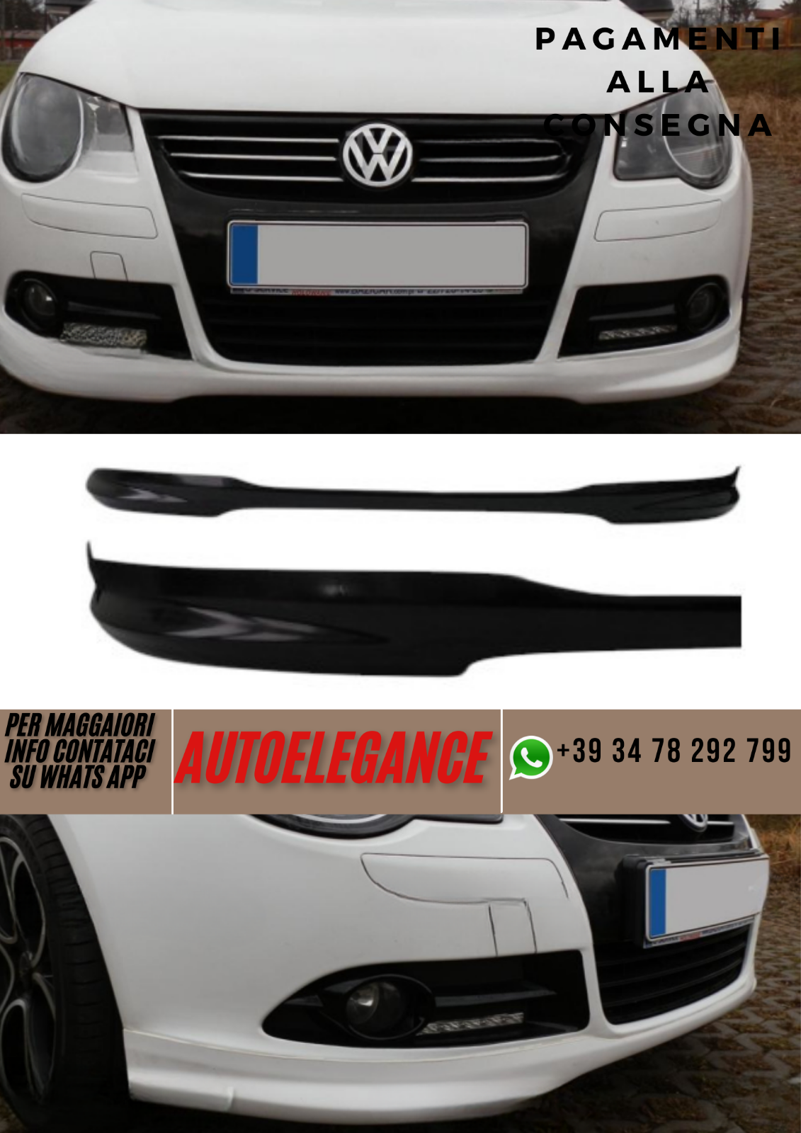 ?? Spoiler Sto&szlig;stange Vorne Passend F&uuml;r VW EOS ??