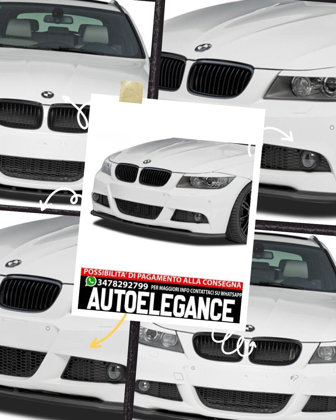 SPOILER adatto per BMW Serie 3 E90 / E91 LCI M-Package