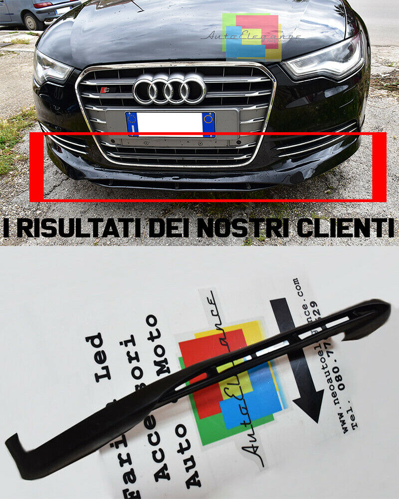 SOTTO PARAURTI AUDI A6 4G C7 2012+ SPOILER ANTERIORE LOOK S-LINE S6 RS6