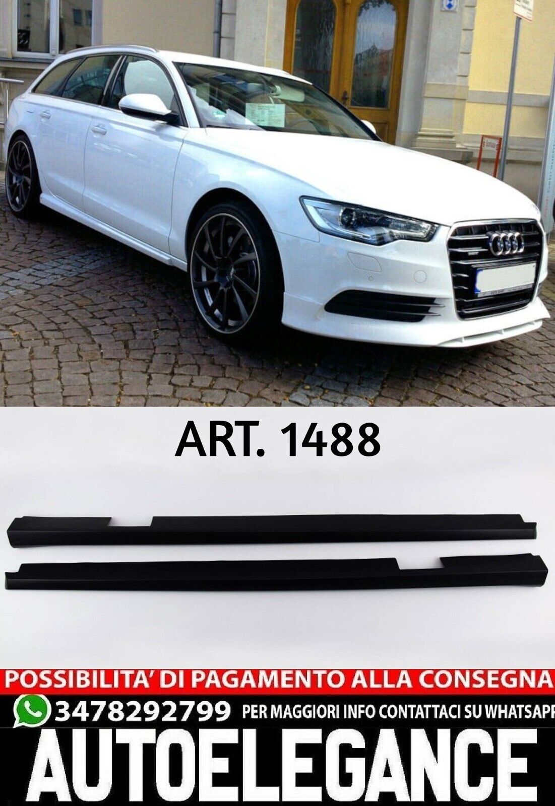 Mini-Jupes Adapt&eacute; Pour Audi A6 4G C7 2011-2018 Look Tuning Au Design Sportif