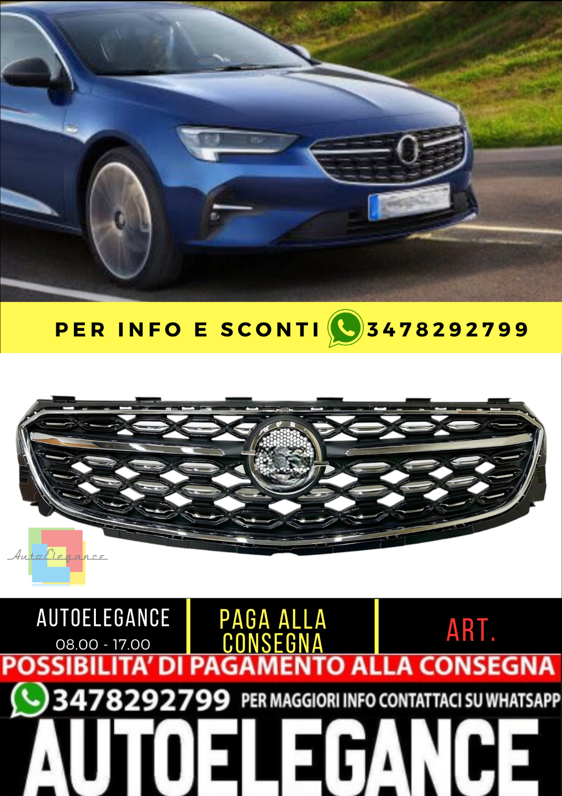 ?GRIGLIA RADIATORE ADATTO PER Opel Insignia B 2020?