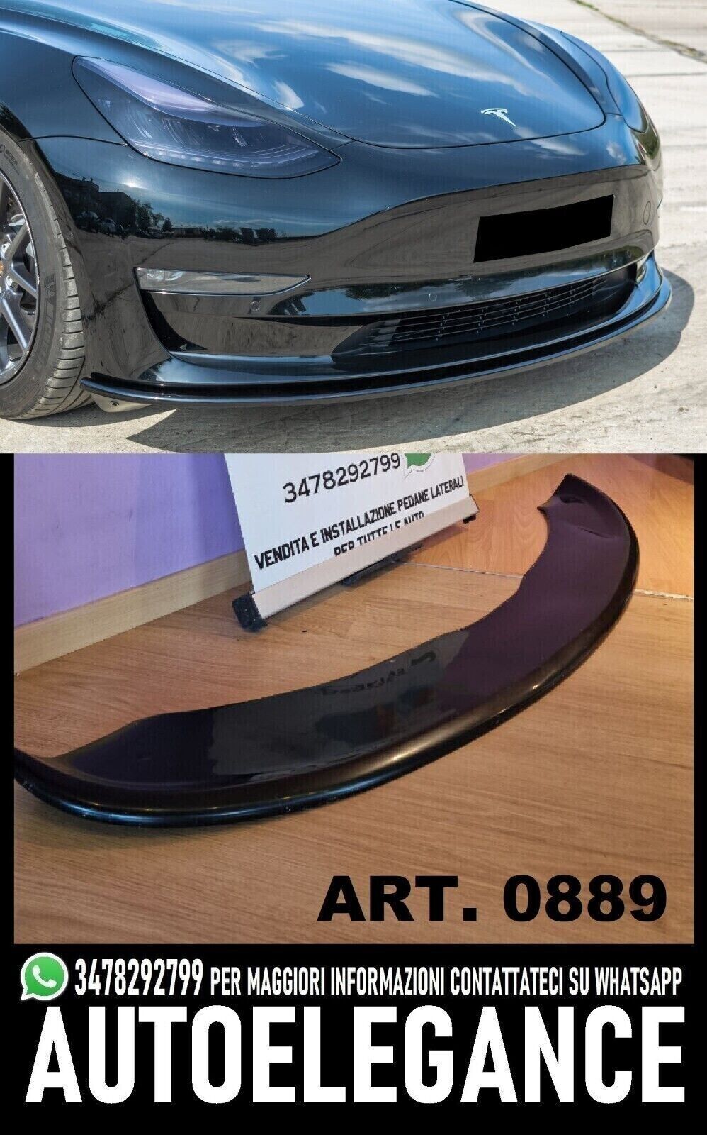 VORDERER STO&szlig;STANGEN-ABSTANDSHALTER F&Uuml;R TESLA MODEL 3 2017+ &ndash; ABS GL&Auml;NZEND SCHWA