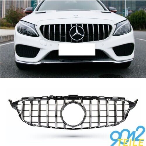 Pour Mercedes Gt Look Grille W205 S205 Berline Poli Chrome Grille Radiateur