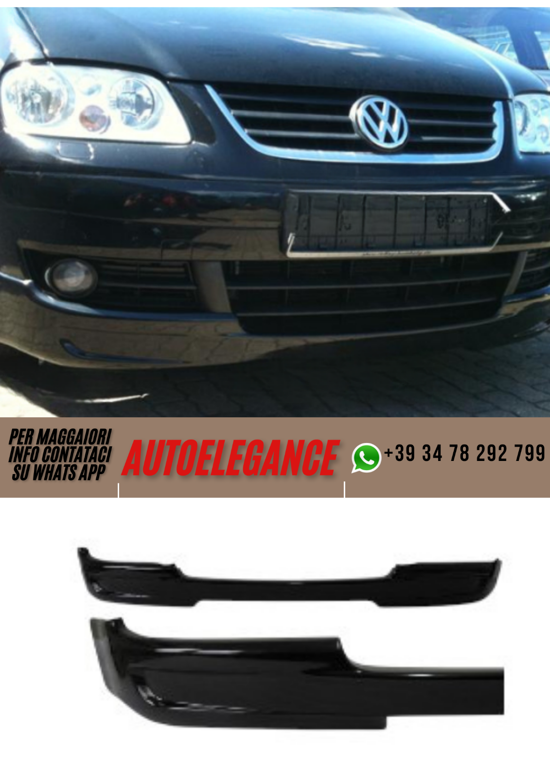 ??Spoiler paraurti anteriore  ADATTO PER VW TOURAN ??