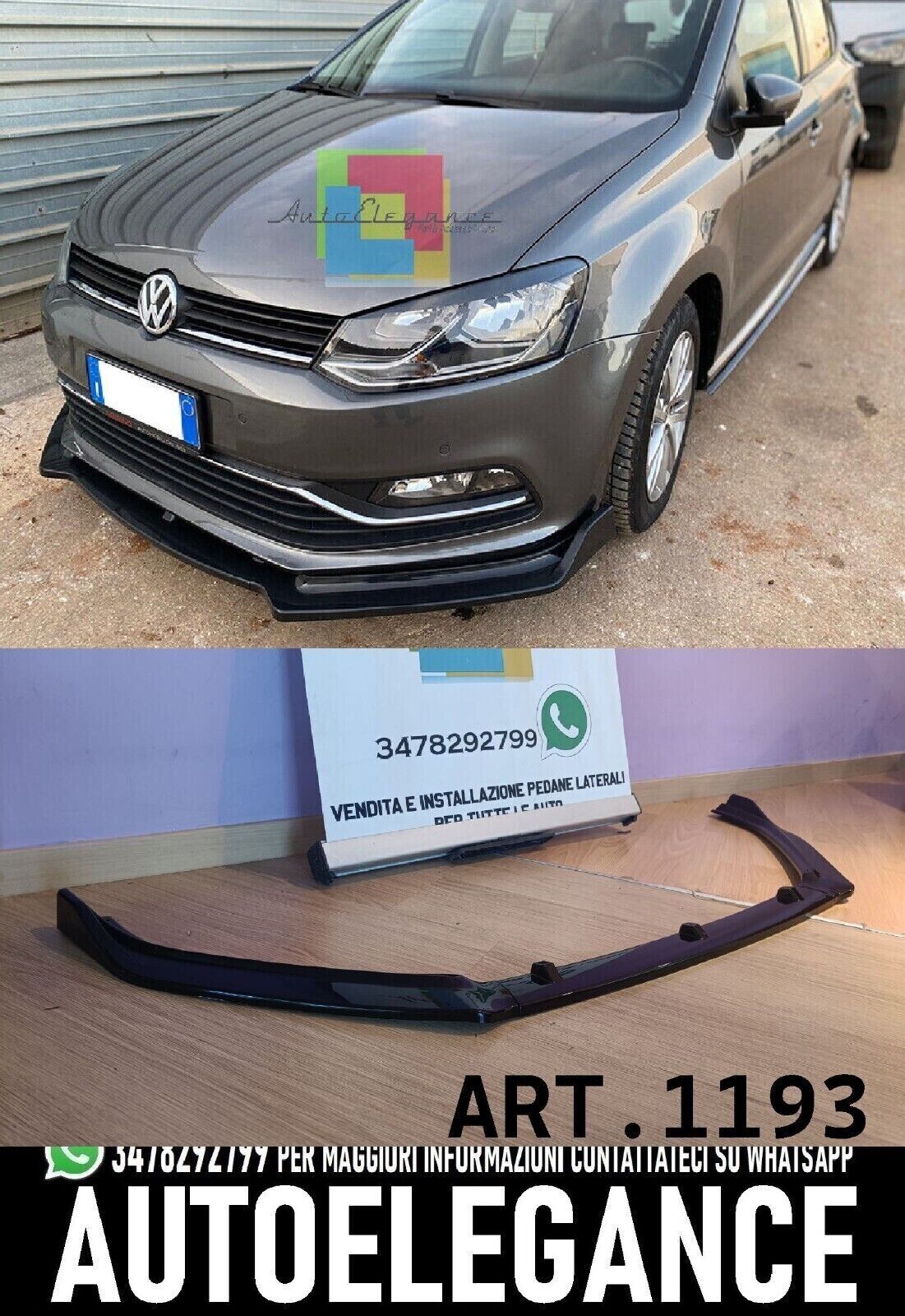 SPLITTER ADAPT&Eacute; POUR VW POLO 6C LOOK SPORTIF -,-