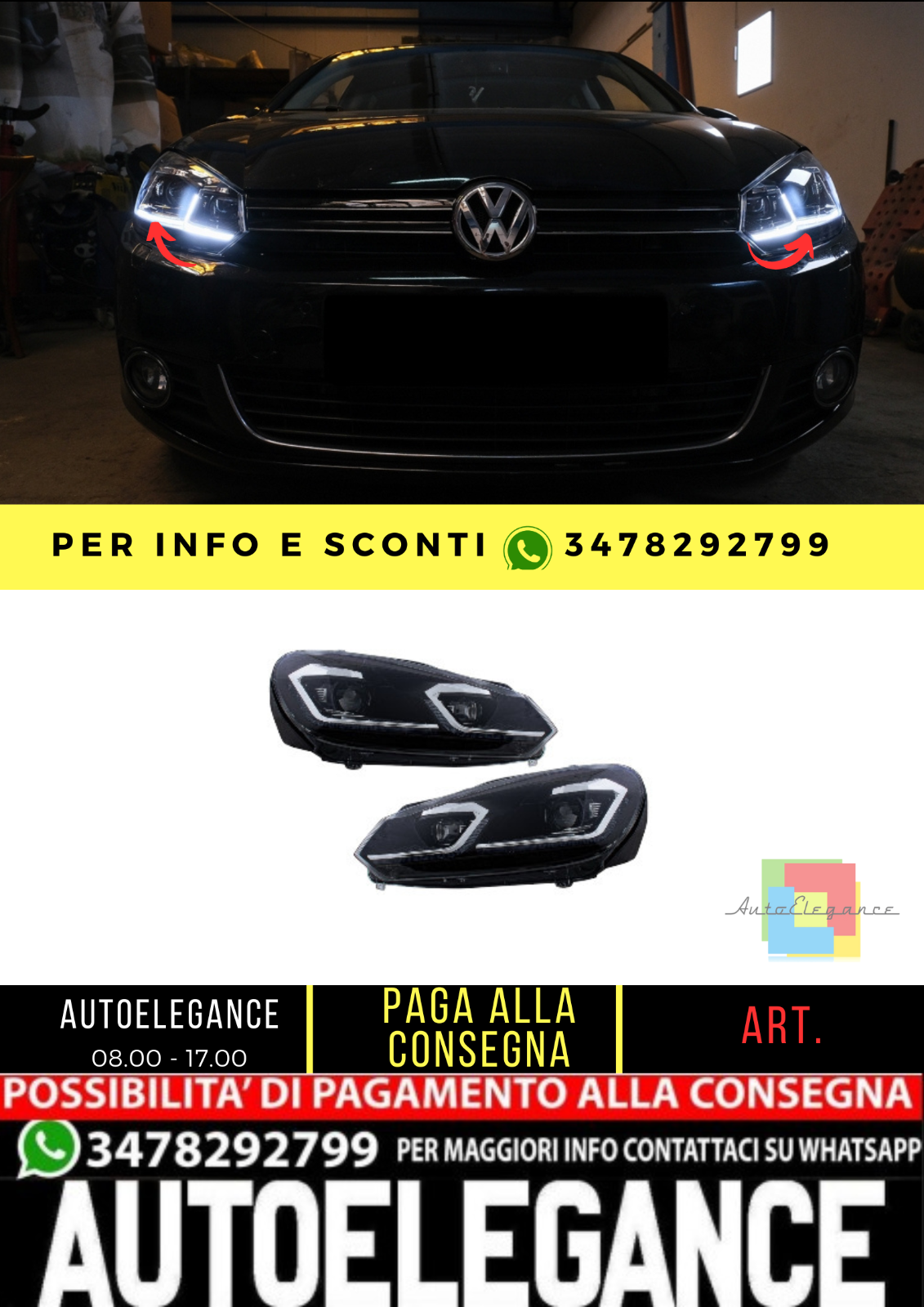 Fari a LED adatti per VW Golf 6 VI