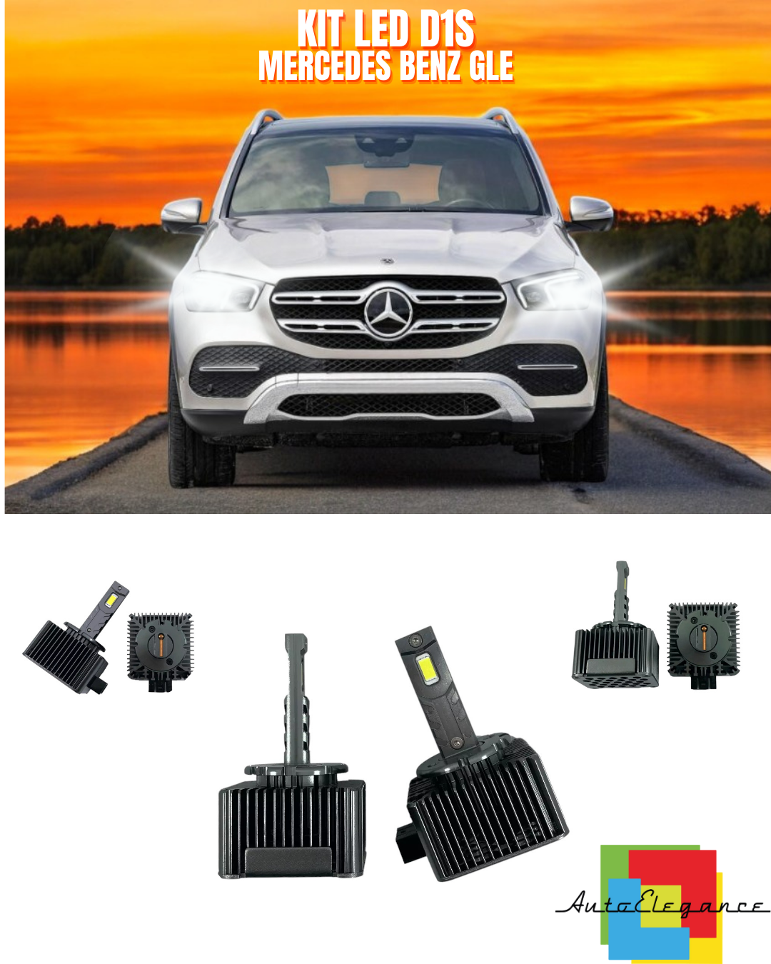 ?PHARES ANTI-BLINDAGE D1S LED 6000K ADAPT&Eacute;S POUR MERCEDES BENZ GLE?