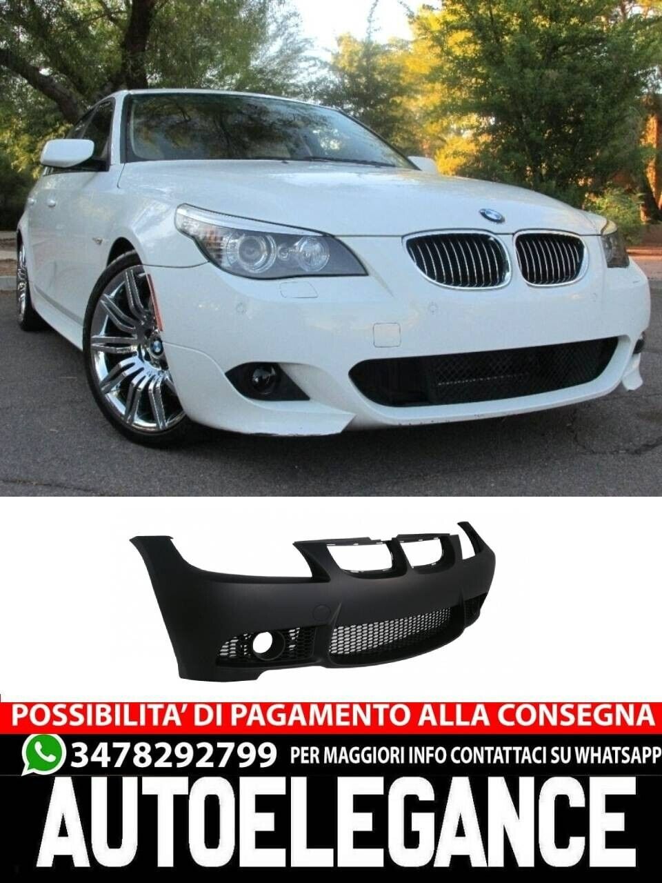 Paraurti Delantero Sin Pdc Con Faros Adecuado para BMW Serie 3 E90 E91 2005-2008