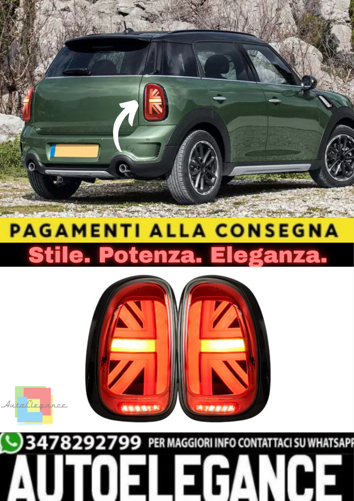 Paire De Feux Arri&egrave;res LED PNP &ndash; Mini Cooper Countryman R60 (2010&ndash;2016)