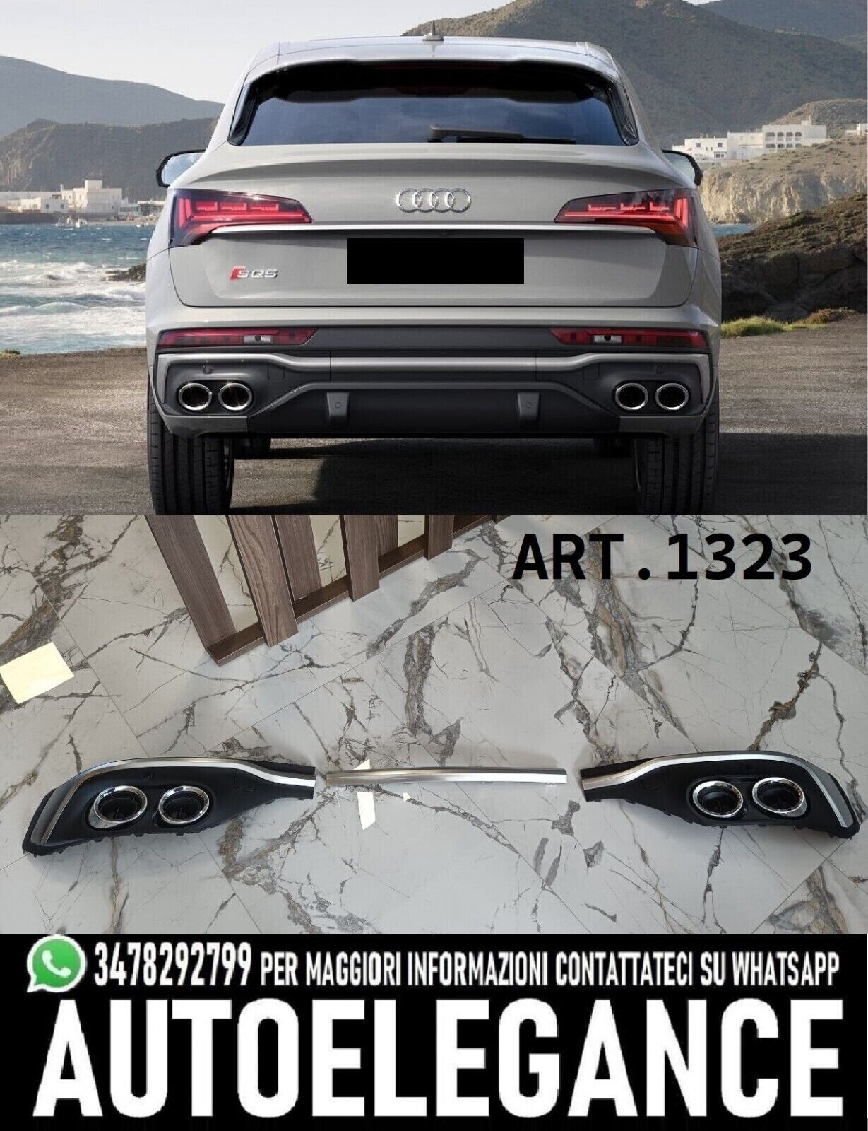 DIFUSOR ADECUADO PARA AUDI Q5 SPORTBACK 2021-2022 LOOK SQ5