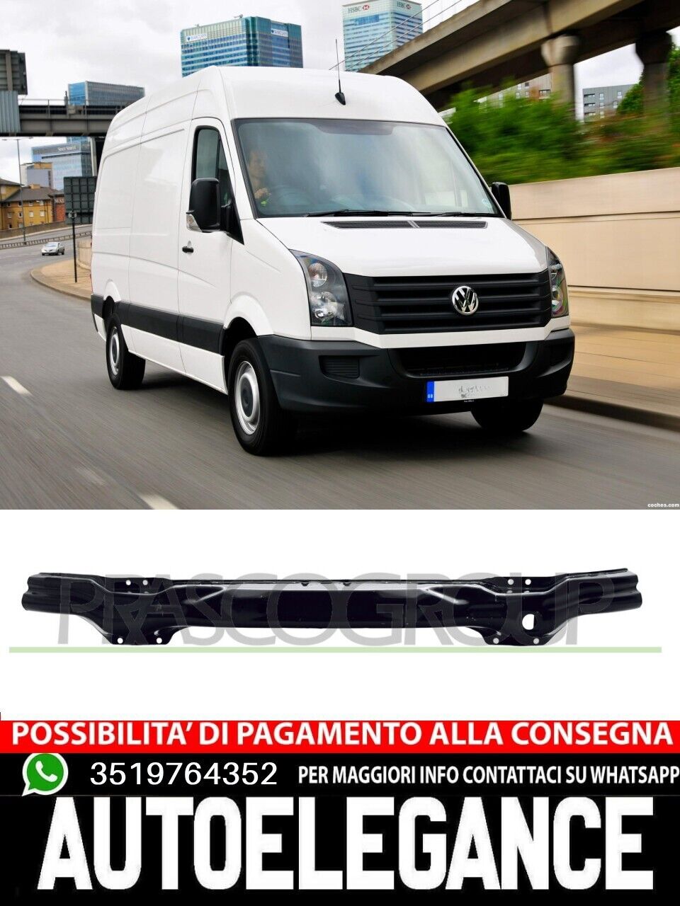 Rinforzo Supporto Paraurti Prasco Anteriore Per Mercedes Sprinter 524 519 518 51