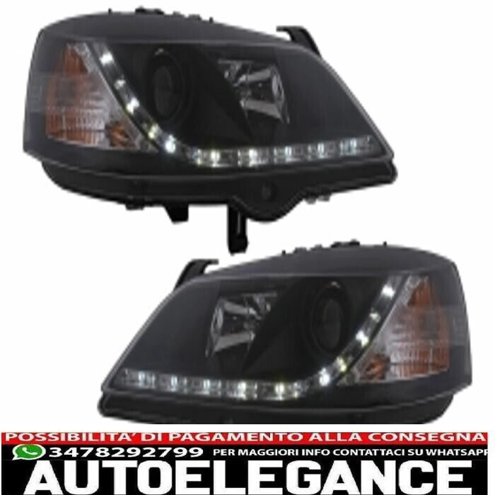 fari led drl adatti per opel astra g (09.1997-02.2004) nero