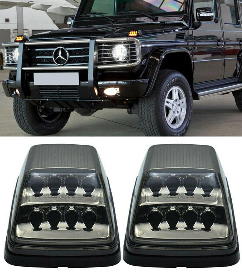 FRECCE LED FUME COFANO MERCEDES G W463 1989-2015 ANTERIORE INDICATORI -.