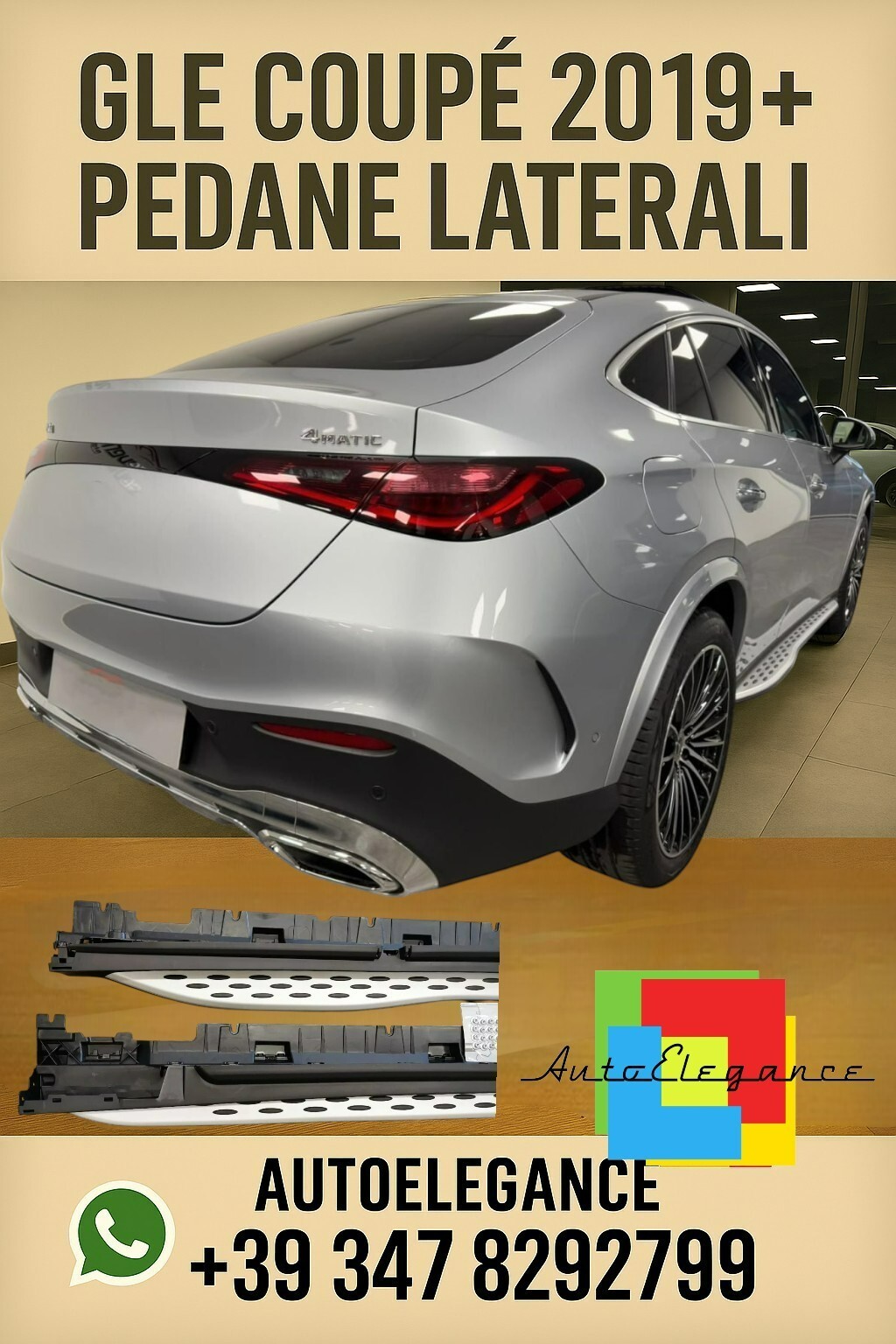 PEDANE ADATTO PER MERCEDEZ BENZ GLC SUV X254 C254 COUPE 2022+ SATINATE