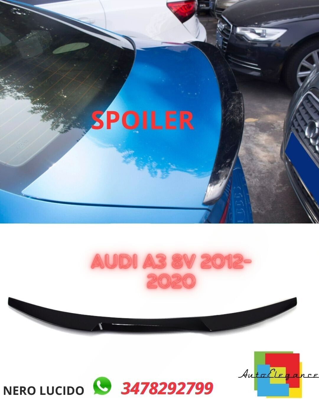 ?SPOILER GEEIGNET F&Uuml;R AUDI A3 8V 2012-2020 ?