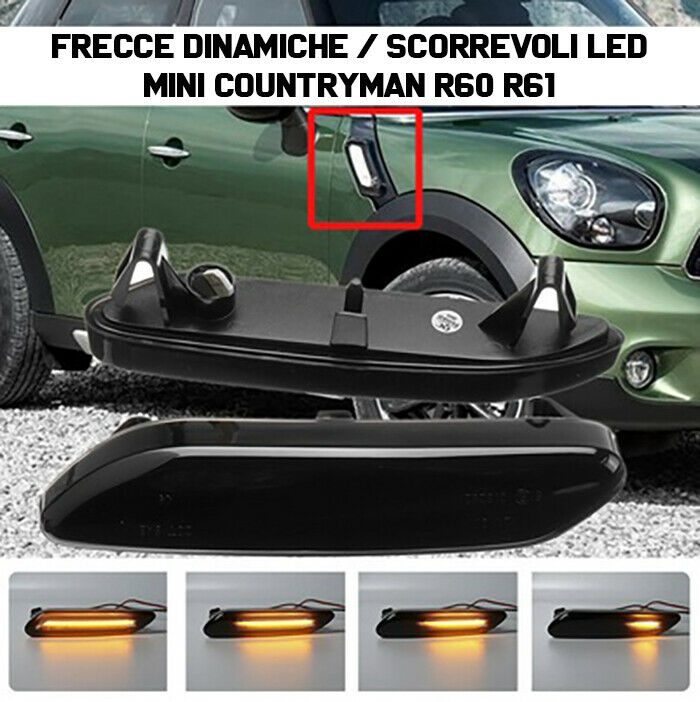 MINI R60 Countryman Dynamische Seitliche LED Blinker Schiebbar Indikatoren