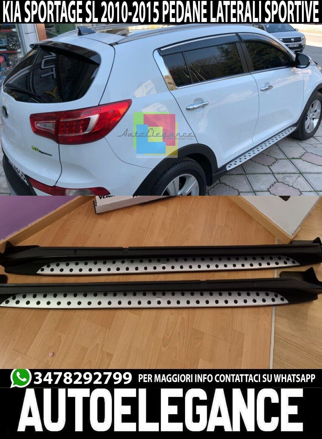 Kia Sportage Sl 2010-2015 Trittbretter Seitenlichter Aluminium Unten T&uuml;r Sport