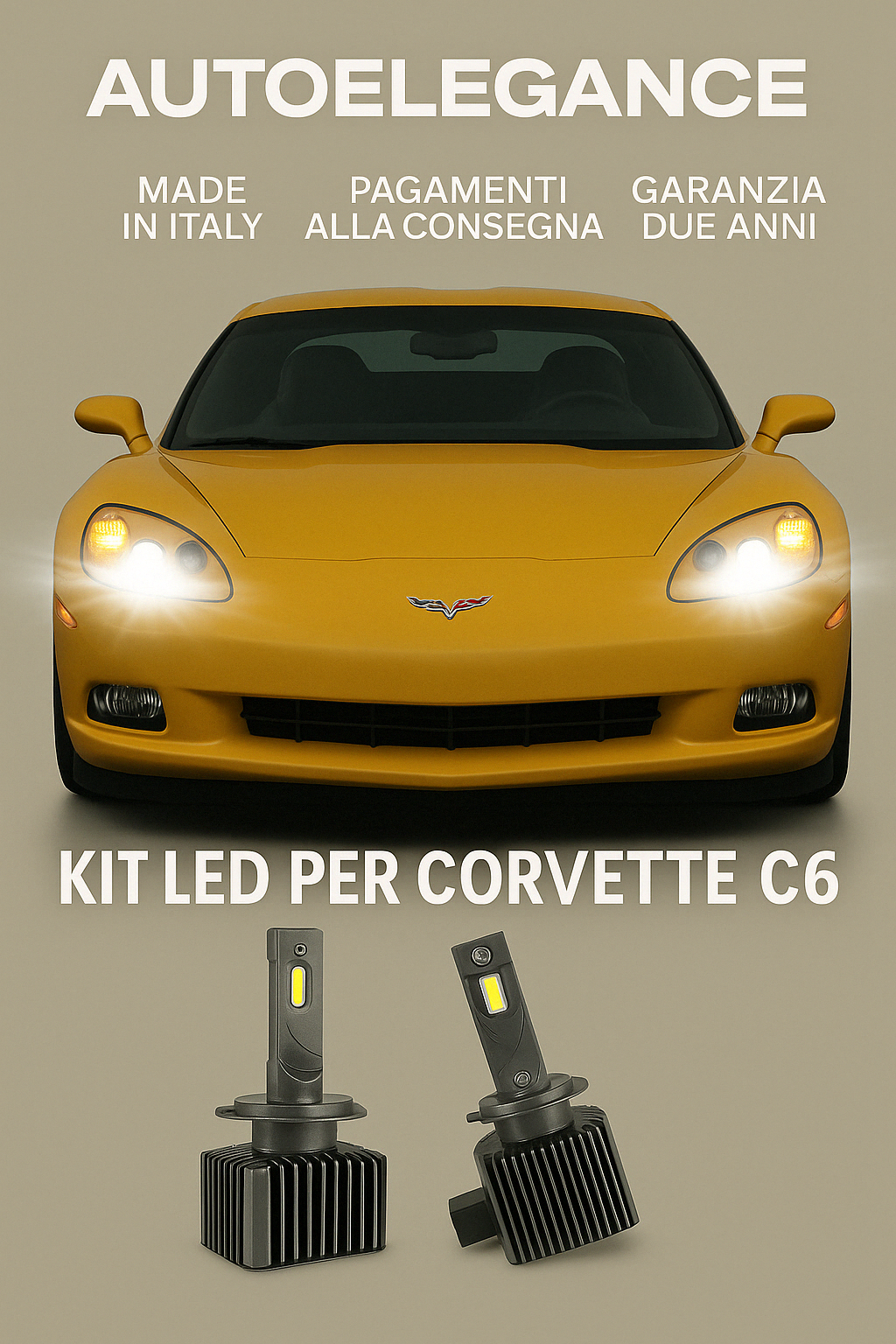 💖 KIT LED D1S 6000K Anabbaglianti per Chevrolet Corvette C6 | CANBUS Bianco 💖