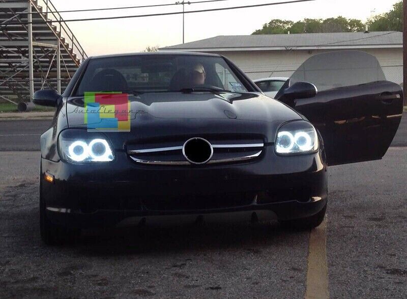 CALANDRE AVANT MERCEDES SLK R170 96-04 LOOK NOIR / CHROME AMG