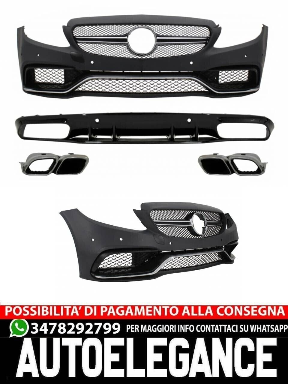 Front- und Hecksto&szlig;stangendiffusor passend f&uuml;r Mercedes C-Klasse C205 A205