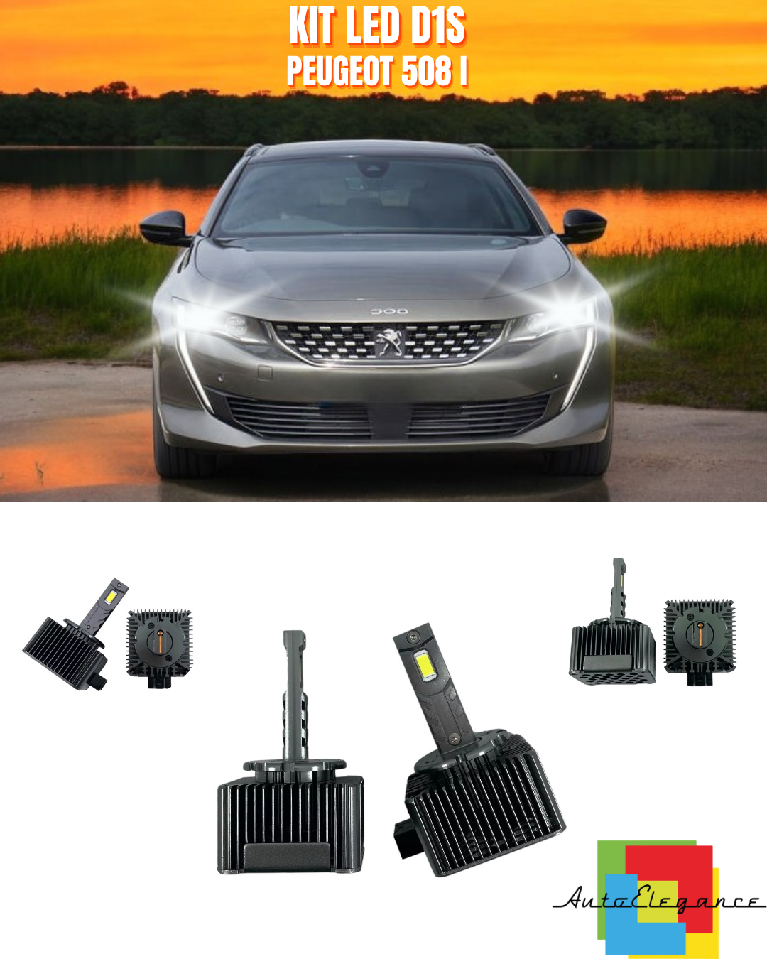 ⭐LAMPADE ANABBAGLIANTI D1S LED 6000K ADATTO PER PEUGEOT 508 I⭐
