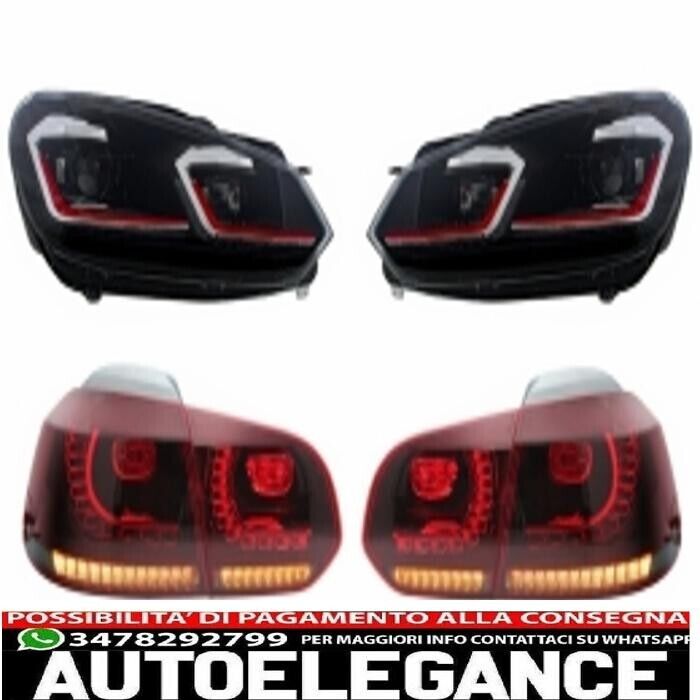 fari e fanali posteriori a led adatti per vw golf 6 vi (2008-2013) con facelift