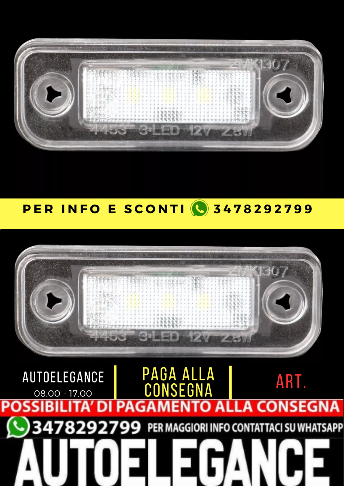 😊led targa adatta per Mercedes SLK R171 😊
