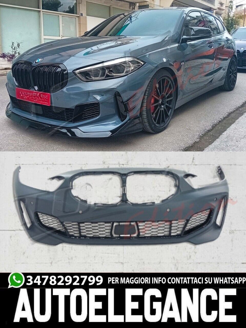 PARACHOQUES TRASERO TIPO M PACK NEGRO BRILLANTE APTO PARA BMW SERIE 1 F40