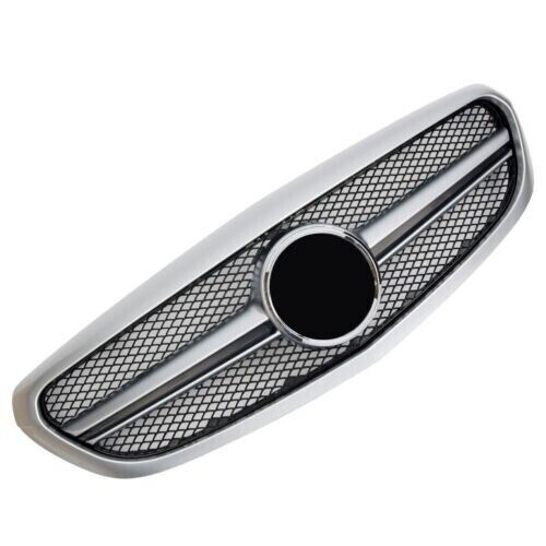 Grille Sport Adapt&eacute; pour Mercedes W205 Classic 2014-2018 Argent