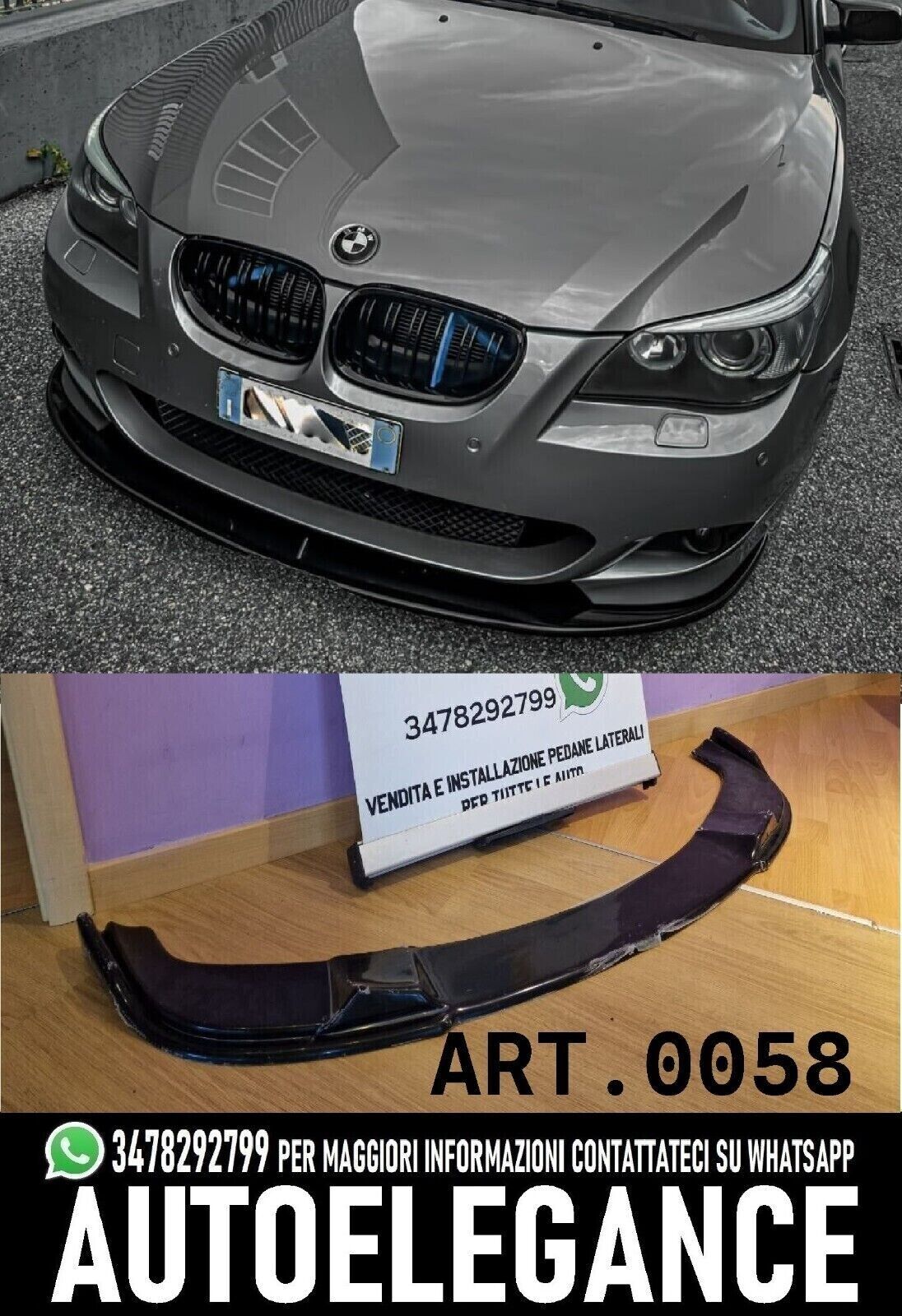 SPLITTER ADAPT&Eacute; POUR BMW S&Eacute;RIE 5 E60 E61 MTECH MSPORT NOIR BRILLANT