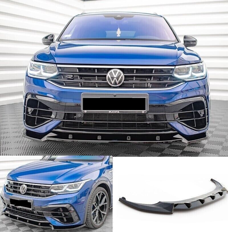 VW TIGUAN II AD1 FRONTSTO&szlig;STANGE SCHWARZ GLANZ RS MK2