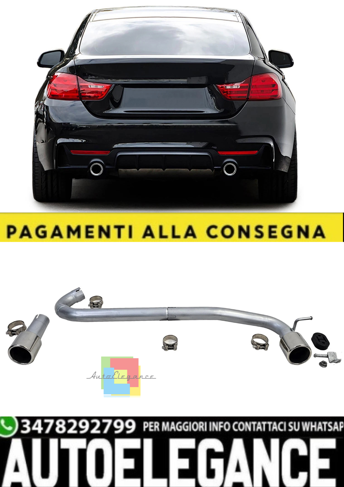Terminale di Scarico Duplex – Conversione per BMW Serie 4 F32 (2014–2020)