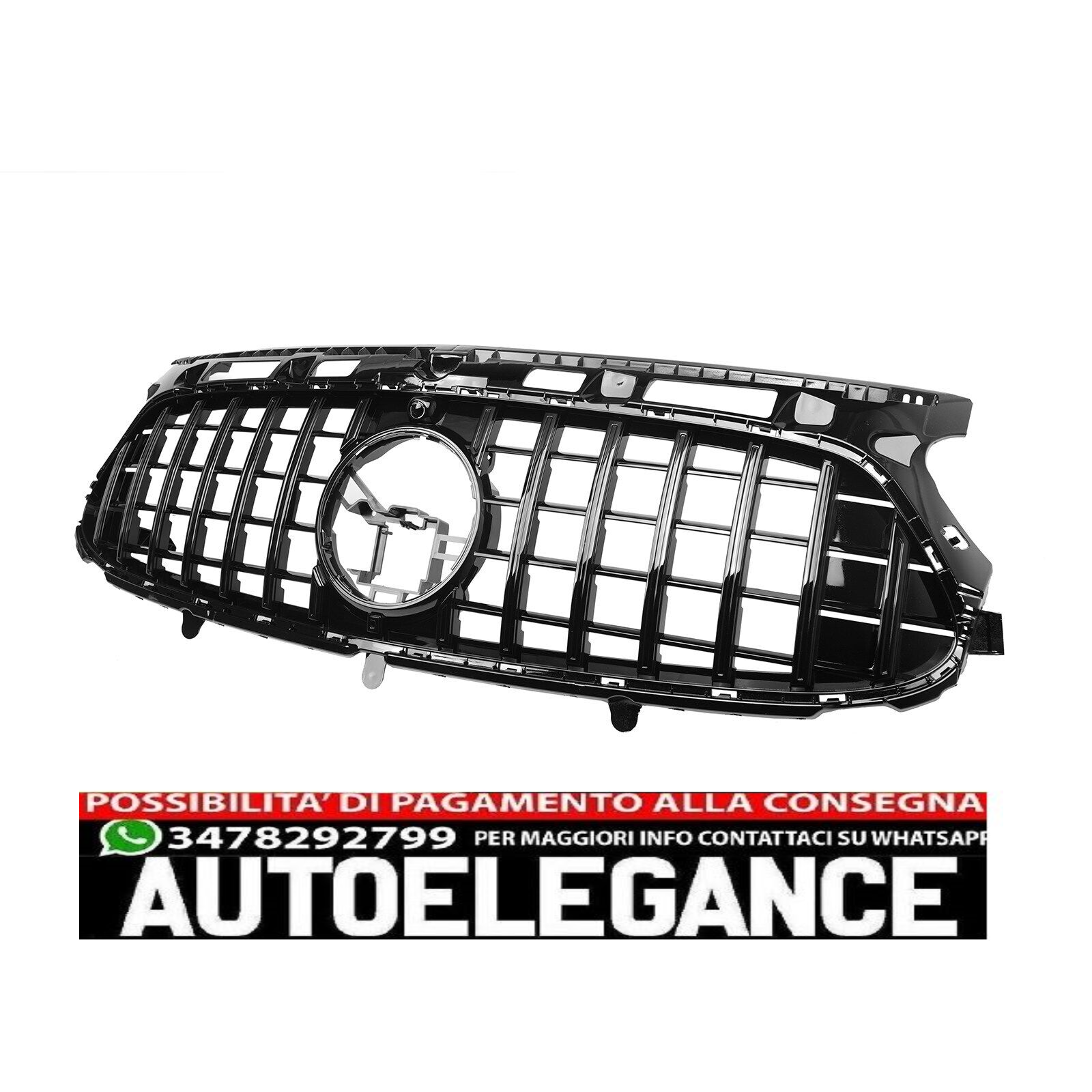 Reja Panamericana Adecuado For Mercedes Gla H247 AMG L&iacute;nea Glossy Black