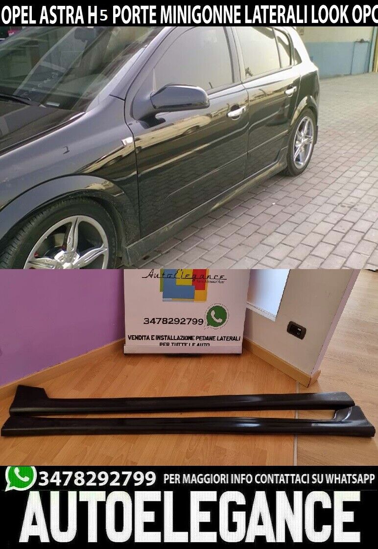 Schweller Passend F&uuml;r Opel Astra H 5 T&uuml;ren + Station Look OPC Art. 0104