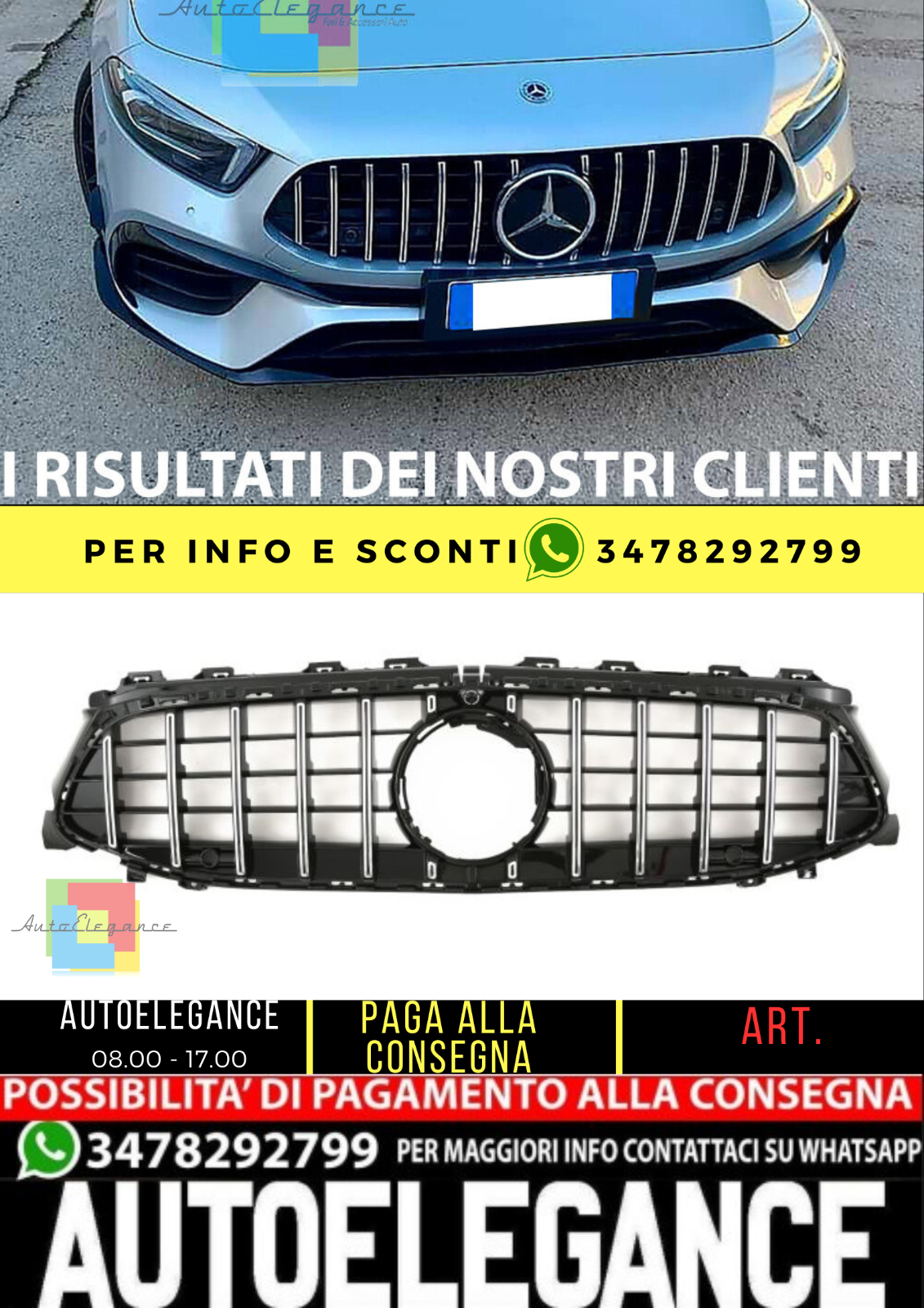 ?Griglia sportiva adatta per Mercedes C118 W118 Classe CLA PANAMERICANA GT Face?
