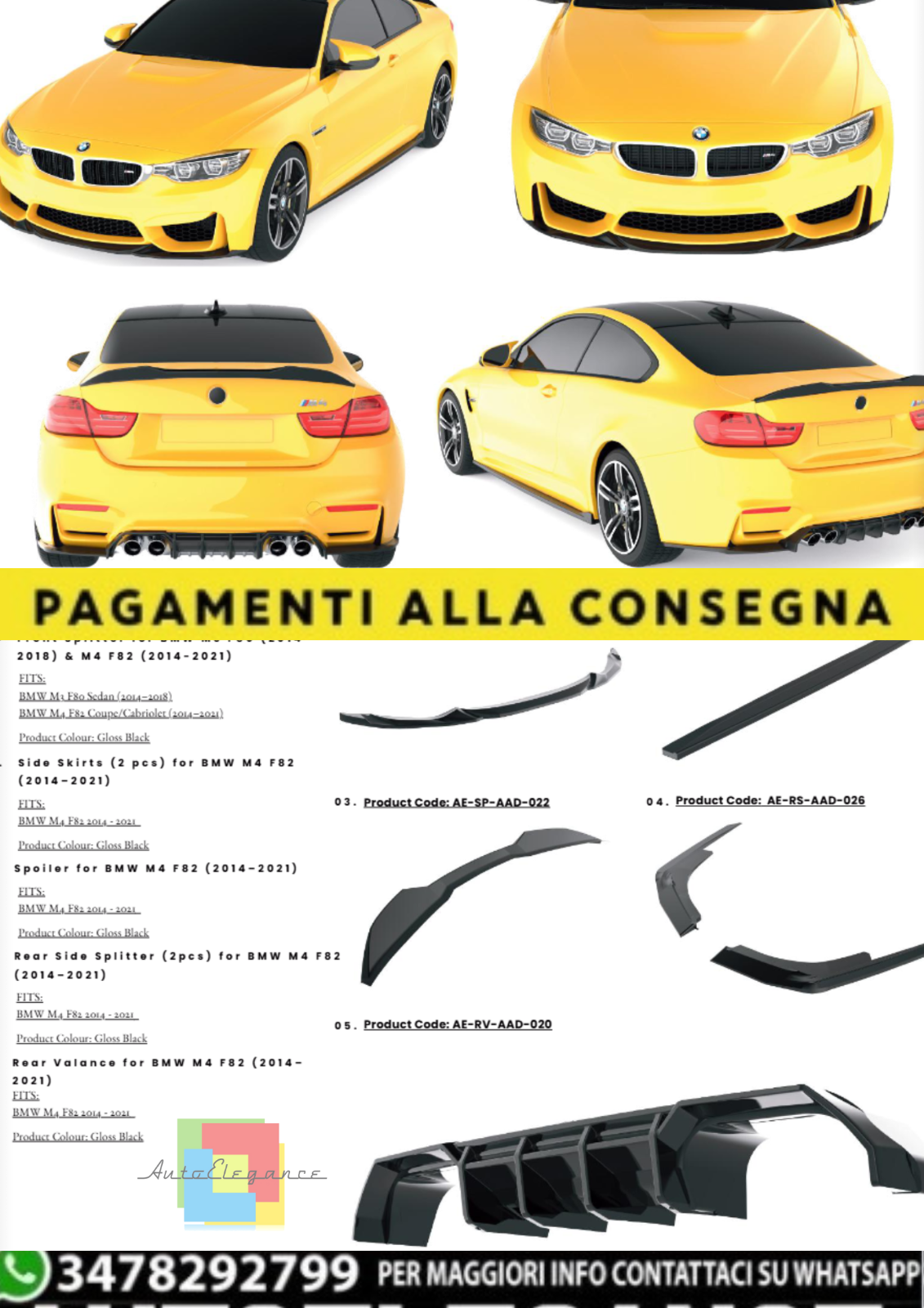 BODYKIT f&uuml;r BMW M3 F80 (2014&ndash;2018) / M4 F82 (2014&ndash;2021 )